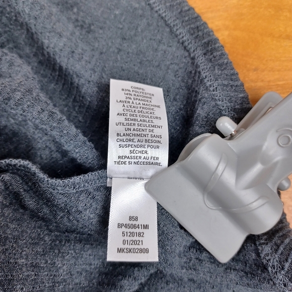 BP Sleeveless Rib Minidress Size XS Color Charcoal Grey Preppy - Picture 10 of 13